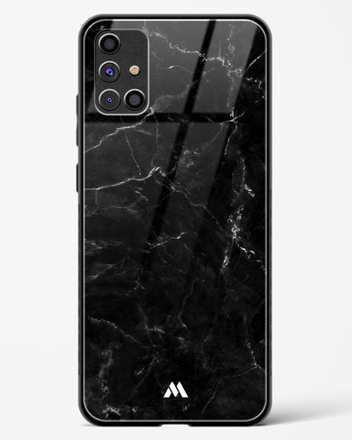 Marquina Black Marble Glass Case Phone Cover-(Samsung)