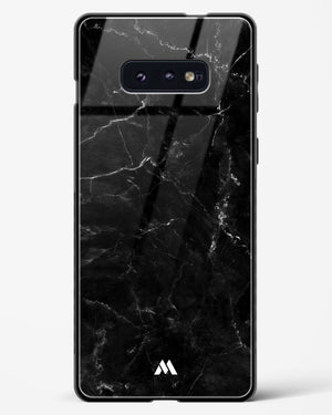 Marquina Black Marble Glass Case Phone Cover-(Samsung)