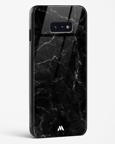 Marquina Black Marble Glass Case Phone Cover-(Samsung)