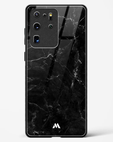 Marquina Black Marble Glass Case Phone Cover (Samsung)