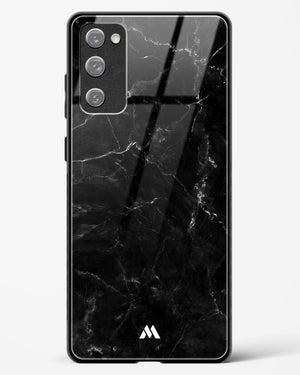 Marquina Black Marble Glass Case Phone Cover-(Samsung)