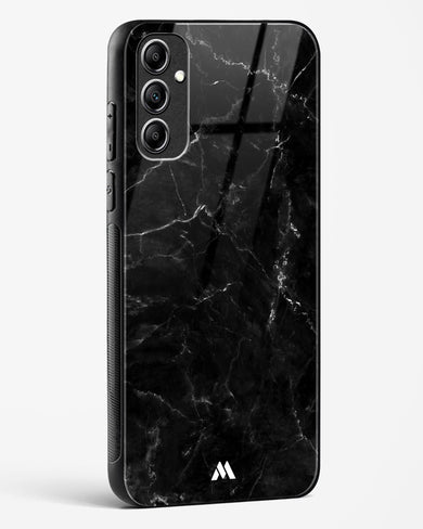 Marquina Black Marble Glass Case Phone Cover-(Samsung)