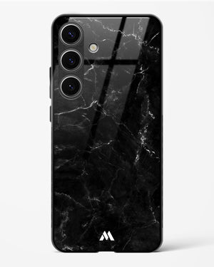 Marquina Black Marble Glass Case Phone Cover-(Samsung)