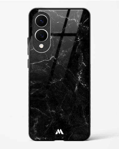 Marquina Black Marble Glass Case Phone Cover (Samsung)