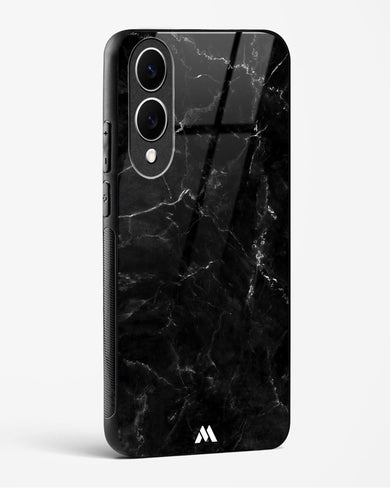 Marquina Black Marble Glass Case Phone Cover (Samsung)