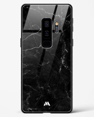 Marquina Black Marble Glass Case Phone Cover-(Samsung)