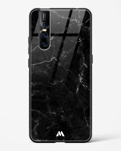 Marquina Black Marble Glass Case Phone Cover-(Vivo)