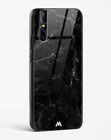 Marquina Black Marble Glass Case Phone Cover-(Vivo)