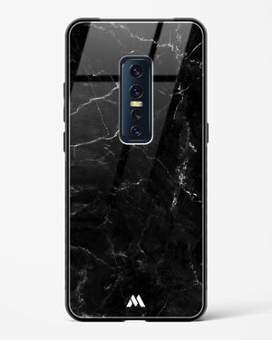 Marquina Black Marble Glass Case Phone Cover-(Vivo)