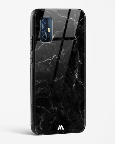 Marquina Black Marble Glass Case Phone Cover-(Vivo)