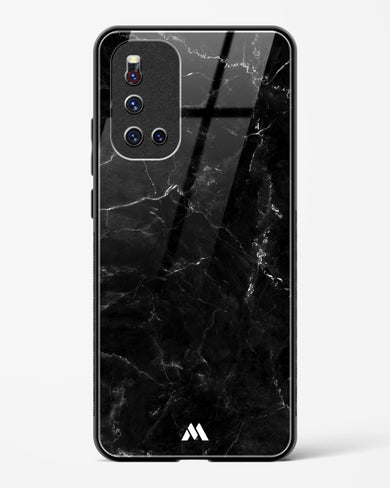 Marquina Black Marble Glass Case Phone Cover-(Vivo)