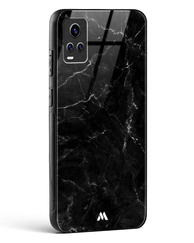 Marquina Black Marble Glass Case Phone Cover-(Vivo)