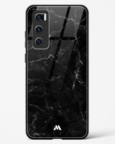 Marquina Black Marble Glass Case Phone Cover-(Vivo)