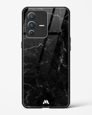 Marquina Black Marble Glass Case Phone Cover-(Vivo)