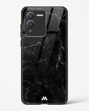 Marquina Black Marble Glass Case Phone Cover-(Vivo)