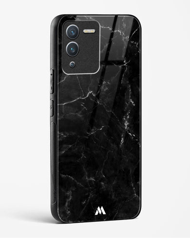 Marquina Black Marble Glass Case Phone Cover-(Vivo)