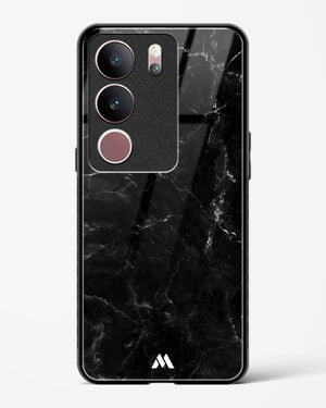 Marquina Black Marble Glass Case Phone Cover (Vivo)