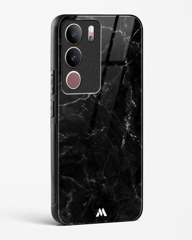 Marquina Black Marble Glass Case Phone Cover (Vivo)