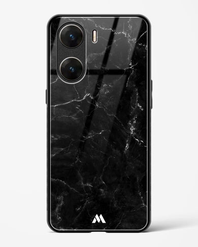 Marquina Black Marble Glass Case Phone Cover-(Vivo)