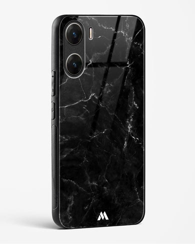 Marquina Black Marble Glass Case Phone Cover-(Vivo)