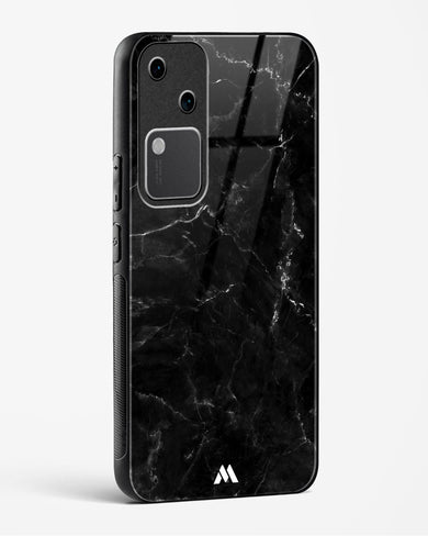Marquina Black Marble Glass Case Phone Cover (Vivo)