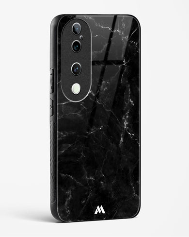 Marquina Black Marble Glass Case Phone Cover (Vivo)