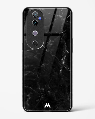 Marquina Black Marble Glass Case Phone Cover (Vivo)