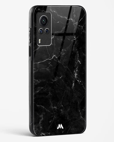 Marquina Black Marble Glass Case Phone Cover-(Vivo)