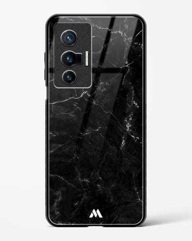 Marquina Black Marble Glass Case Phone Cover-(Vivo)