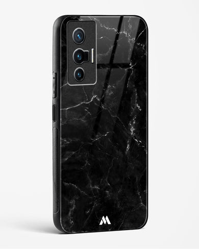 Marquina Black Marble Glass Case Phone Cover-(Vivo)