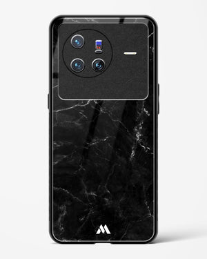 Marquina Black Marble Glass Case Phone Cover-(Vivo)