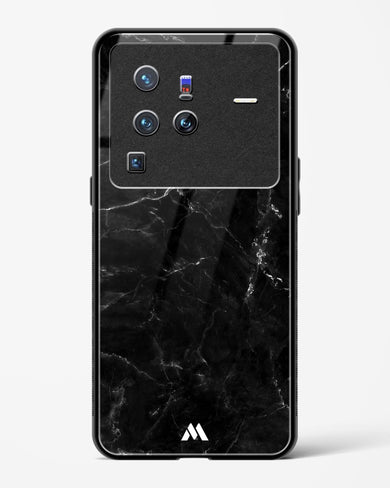 Marquina Black Marble Glass Case Phone Cover-(Vivo)