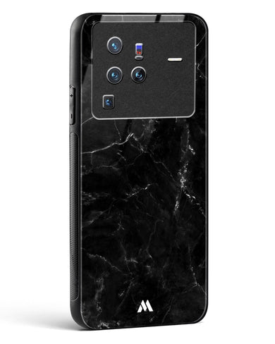 Marquina Black Marble Glass Case Phone Cover-(Vivo)