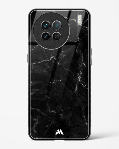 Marquina Black Marble Glass Case Phone Cover-(Vivo)