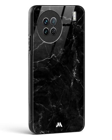 Marquina Black Marble Glass Case Phone Cover-(Vivo)