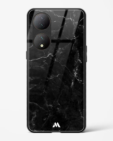 Marquina Black Marble Glass Case Phone Cover-(Vivo)