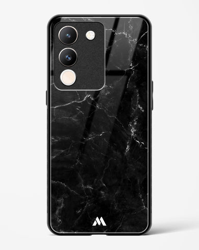 Marquina Black Marble Glass Case Phone Cover (Vivo)