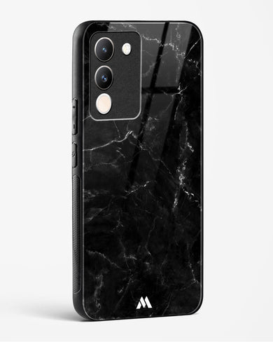 Marquina Black Marble Glass Case Phone Cover (Vivo)
