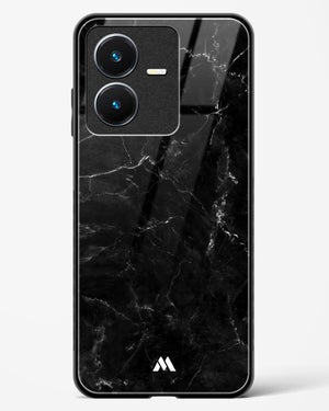 Marquina Black Marble Glass Case Phone Cover-(Vivo)