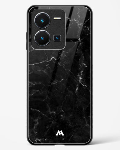 Marquina Black Marble Glass Case Phone Cover-(Vivo)