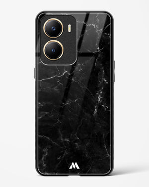 Marquina Black Marble Glass Case Phone Cover-(Vivo)