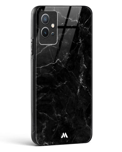 Marquina Black Marble Glass Case Phone Cover-(Vivo)