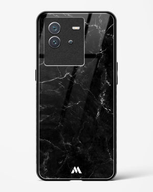 Marquina Black Marble Glass Case Phone Cover-(Vivo)