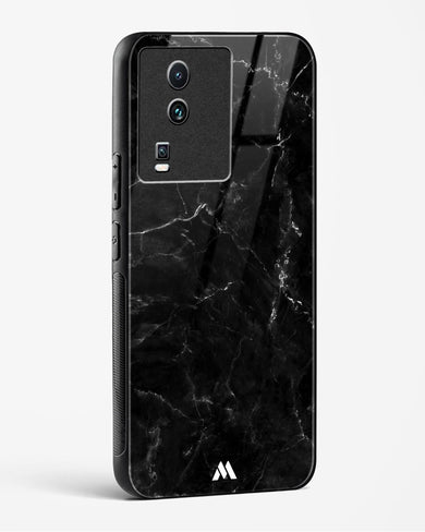 Marquina Black Marble Glass Case Phone Cover-(Vivo)