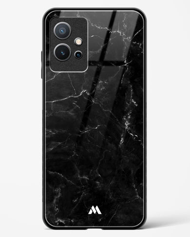 Marquina Black Marble Glass Case Phone Cover-(Vivo)