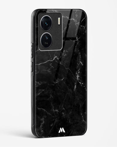 Marquina Black Marble Glass Case Phone Cover-(Vivo)