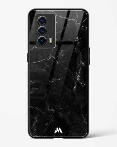 Marquina Black Marble Glass Case Phone Cover-(Vivo)