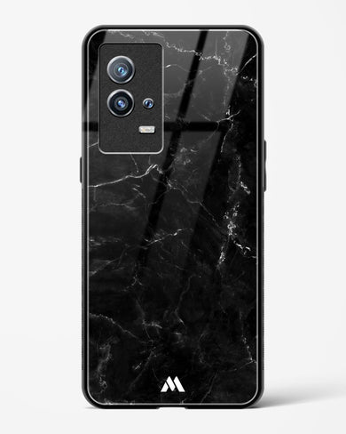 Marquina Black Marble Glass Case Phone Cover-(Vivo)