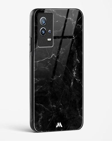 Marquina Black Marble Glass Case Phone Cover-(Vivo)