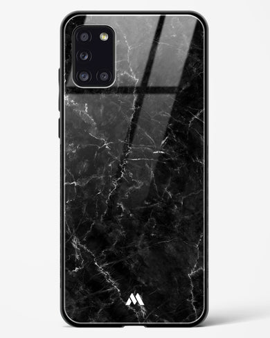 Portoro Black Marble Glass Case Phone Cover-(Samsung)